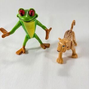 Rainforest Cafe Jungle Theme Tree Frog & Cheetah Lot of 2 PVC Figures